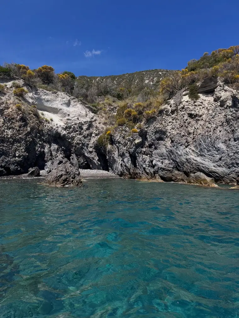 Coves reachable only from the sea